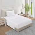 CHATEAU HOME COLLECTION Twin Sheet Set, 1000 Thread Count Sheets Twin Size Cotton, Deep Pocket Twin Sheets Cotton Bedding Sheets & Pillowcases(Upto 17"), Sateen Weave Luxury Bed Sheets, White