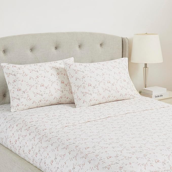 Modern Threads Silky Soft Microfiber and Wrinkle Free Sheets - Luxurious Microfiber Bed Sheets Includes Flat Sheet, Fitted Sheet with Deep Pockets, & Pillowcases Kashmir Rose Clay, King