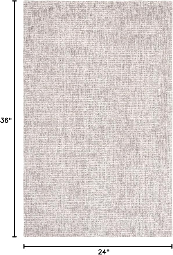 SAFAVIEH Abstract Collection Accent Rug - 2' x 3', Ivory & Grey, Handmade Wool, Ideal for High Traffic Areas in Entryway, Living Room, Bedroom (ABT468G)