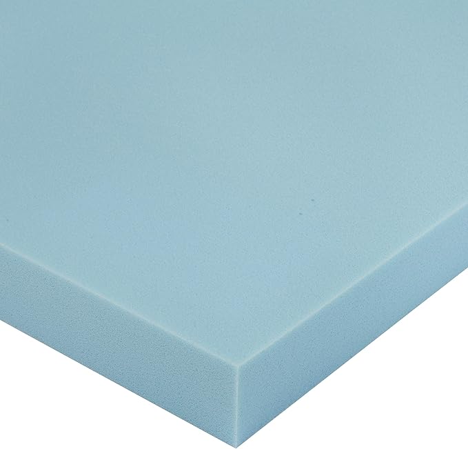 Amazon Basics Cooling Gel-Infused Memory Foam Mattress Topper, CertiPUR-US Certified, 3 inches, Queen, Blue