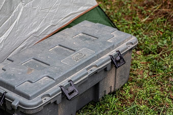 Plano Storage Trunk with Wheels, Green, 108-Quart, Lockable Storage Box, Rolling Airline Approved Sportsman Trunk, Hunting Gear and Ammunition Bin, Heavy-Duty Containers for Camping