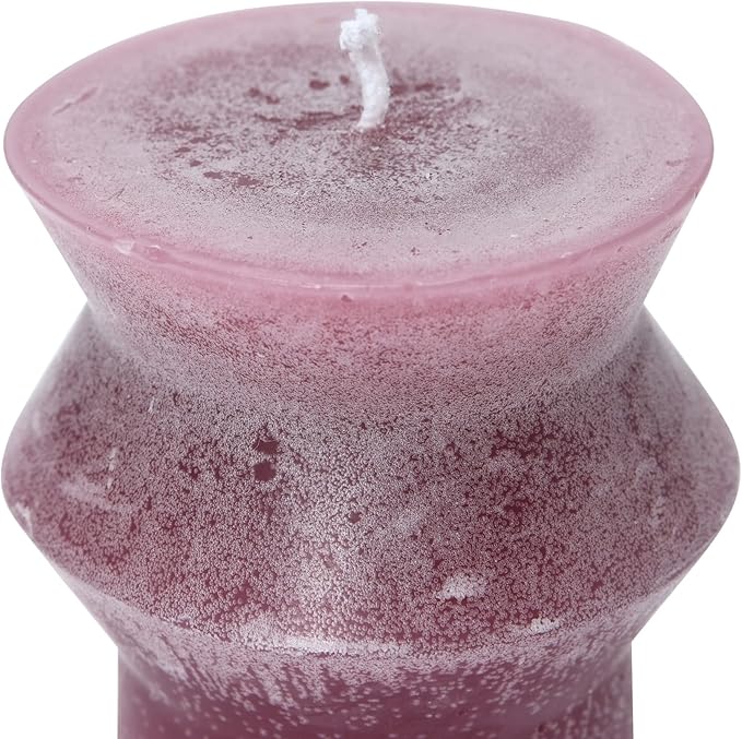 Creative Co-Op Unscented Totem Pillar, Pinot Candles, 3" L x 3" W x 3" H, Purple