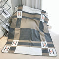 h Blanket Soft Fleece Sofa Throw Blanket for Women Couch Bed Plush Wool Stitch Flannel Cozy Large Comfy Quilt Aesthetic New Home Living Dorm Bedroom Decor Travel Essentials Gifts (Khaki)