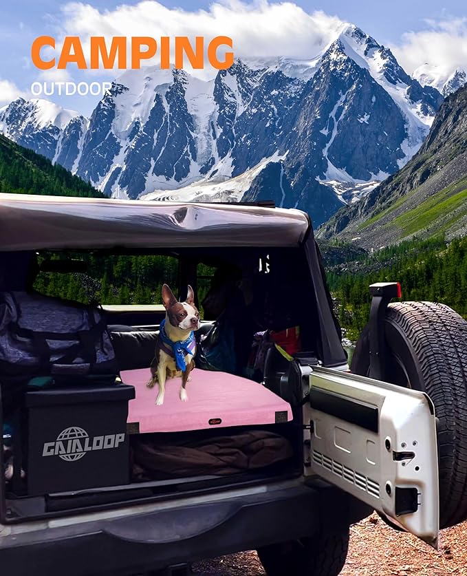 3 Inch GAIALOOP Thick Memory Foam Camping Mattress Sleeping Pad [Car/Tent/Cot] Glamping Portable Floor Mat Roll Up Futon Mattress for Guests Sleepover