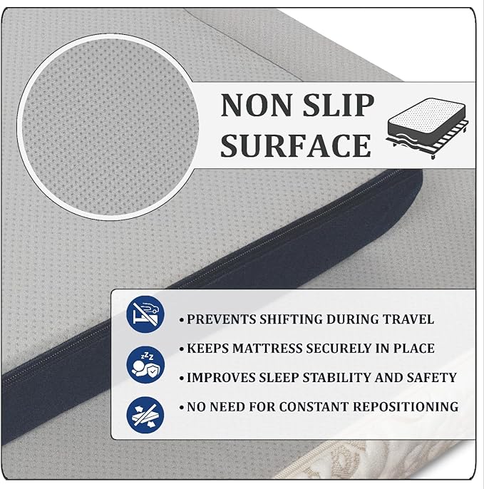 Foamma 5” x 28” x 75” Water Resistant Gel Memory Foam RV Bunk Mattress, Firm High Density Foam Base, Comfortable and Durable Polyester Cover, Truck, Camper, Travel Trailer, Made in USA