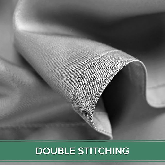 Pure Bamboo Twin Sheets, Genuine 100% Organic Viscose Derived from Bamboo Bed Sheet Set, Luxuriously Soft & Cooling, Double Stitching, 2 Year Quality Promise (Twin, Stone Grey)