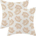 Fall Pillow Covers 16 x 16 Inch, Burnt Orange Maple Decor Throw Pillows for Couch Bed, Autumn Outdoor Farmhouse Decorative Pillowcase Linen Cushion Cover Set of 2