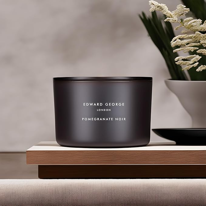 Edward George Scented Candles Pomegranate Noir Home Fragrance Candle Gift Set, 80g