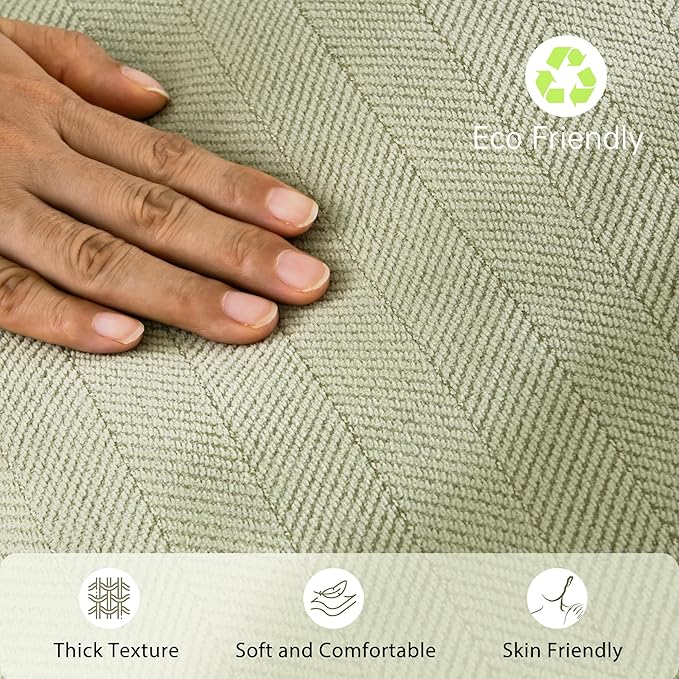 ZWJD Sage Green Pillow Covers 22x22 Set of 2 Chenille Throw Pillow Covers with Elegant Design Soft and Luxurious Decorative Throw Pillows for Couch, Bed, and Home Decor