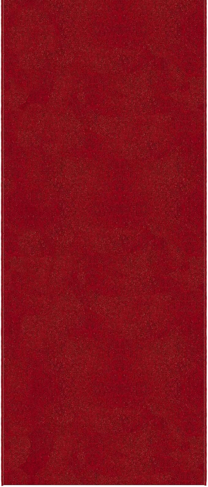 Ottomanson 2'7" x 25' Ultra-Thin Hallway Runner Rug - Durable Non-Slip Carpet for High-Traffic Areas - Fits Under Doors for Seamless Entry - Ideal for Kitchen, Entryway, Bedroom & Living Room, Red
