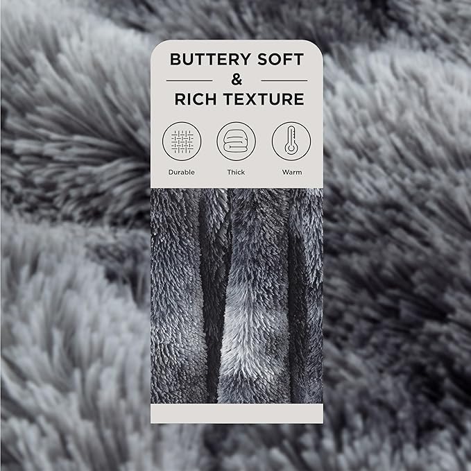Bedsure GentleSoft Fluffy Fuzzy Faux Fur Throw Blanket for Couch, Soft Sherpa Fleece Cozy Gifts for Women, Christmas Plush Blanket Bed Room Decor for Men, Thick Warm Minky Gifts for Teen Girls Boys