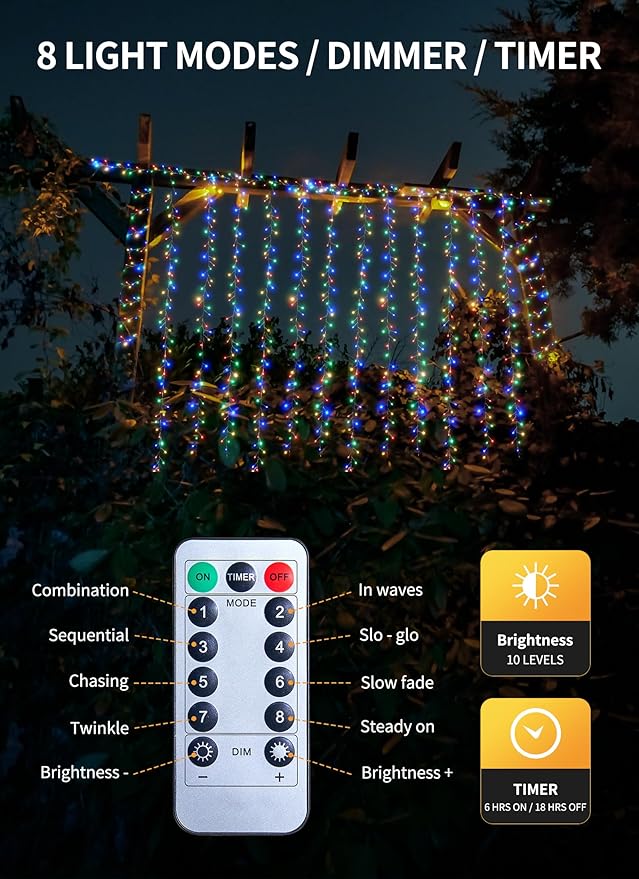 Outdoor Fairy Lights Battery Operated, Twinkle String Lights with Remote, 5 Feet 60 LEDs Firecracker Starry Lights for DIY Wreath Wedding Party Bedroom Mason Jar Holiday Christmas, Multicolor