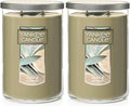 Yankee Candle Sage & Citrus Scented, Classic 22oz Large Tumbler 2-Wick Candle, Over 75 Hours of Burn Time (Pack of 2)