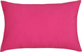 TangDepot Handmade Decorative Solid 100% Cotton Canvas Throw Pillow Covers/Pillow Shams, (12" x20" , Hot Pink, 1 Count (Pack of 1))