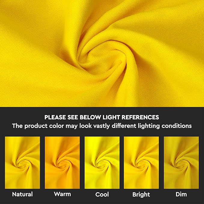 Encasa XO Throw Pillow Covers 16x16 in Set of 2 Sunbeam Yellow | No Inserts | Cotton Pillow Covers for Living Room, Bed, Sofa, Couch | Decorative Cushion Covers with Improved Zippers