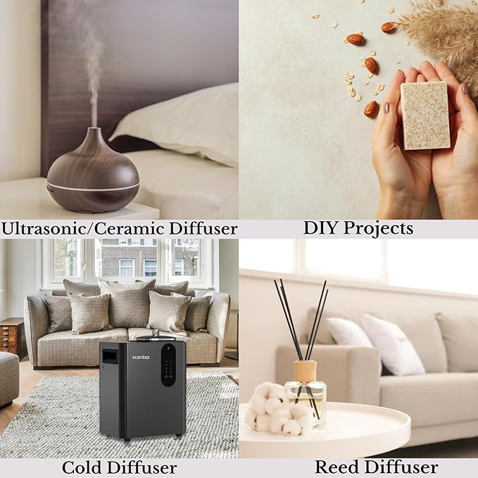 Scentia Hotel Diffuser Oil Inspired by 5-Star Hotel Scent - 500 ml 16.9 fl oz - Fragrance Oil Blend Jasmine, Bergamot Notes for Aromatherapy Diffusers and Humidifiers - Cabana, Thanksgiving Gift