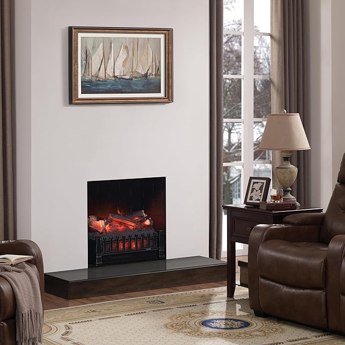 duraflame Electric Log Set 400 Sq Ft Heater, Faux Logs Insert with Lifelike Flames for Existing Fireplaces, Remote Control Included