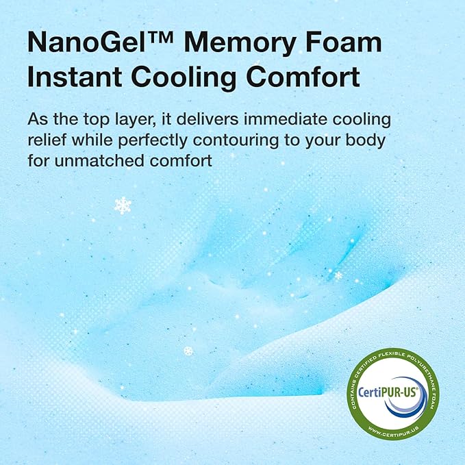 Novilla 6 Inch Queen Size Foam Mattress, Gel Memory Foam Mattress for Cooling Night Sleep & Pressure Relief, CertiPUR-US Certified