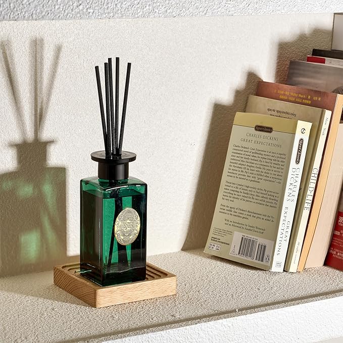 M&SENSE 6.3 oz Large Reed Diffuser Set | Forset Scent Oil Diffuser with Sticks | Hotel Collection Non-Toxic Essential Oil |for Bedroom Bathroom Living Room