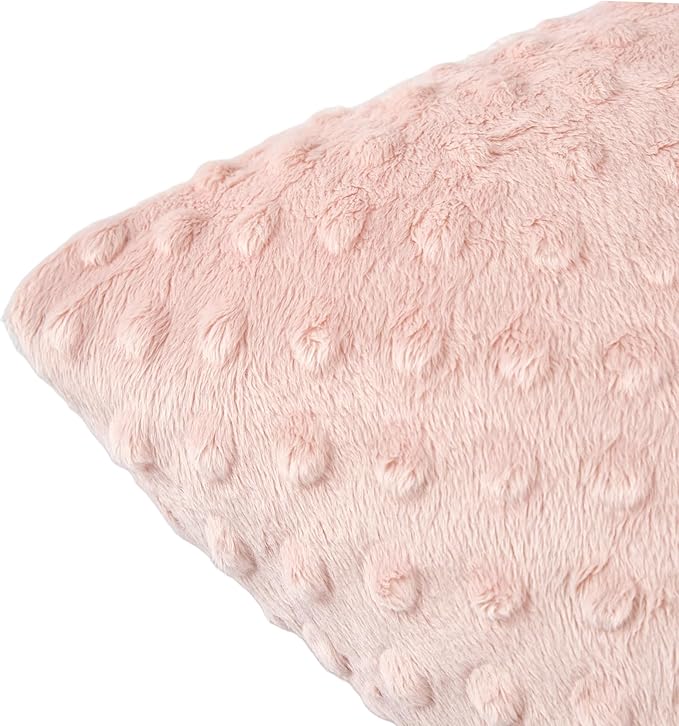2 Packs Throw Pillow Covers, Neutral Decorative Couch Pillow Cover for Living Room Bed Sofa Rustic Farmhouse Boho Home Decor, Soft Plush Cushion Case Slipcover (Light Pink, 16"x 16")