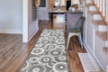Custom Length Cut to Size Retro Modern Geometric Carpet Runner Rug for Hallways, Non Slip Rubber Backed, 31 inch Wide X Customized Length, Geo Grey, 31 inch X 16 feet