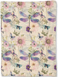Dragonfly Blanket - Retro Butterfly Floral Pastel Fleece Throw,Gifts for Kids Women, Soft & Warm,Lightweight, for Modern Rustic Boho Decor, Nature Lovers, and Room Home Accents 40x50in