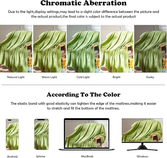 NEWCOSPLAY Super Soft King Blanket Green Premium Silky Flannel Fleece Leaves Pattern Lightweight Bed Blanket All Season Use (Green, King(90"x110"))