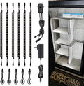TORCHSTAR LED Safe Lighting Kit, (6) 12 Inch Linkable Light Bars + Motion Sensor + UL Power Adapter, 900LM, Input 100-240V, for Under Cabinet Gun Safe Locker Closet Showcase, 5000K Daylight