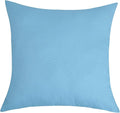 TangDepot Cotton Solid Throw Pillow Covers, 18" x 18" , Sky Blue, 1 Count (Pack of 1)