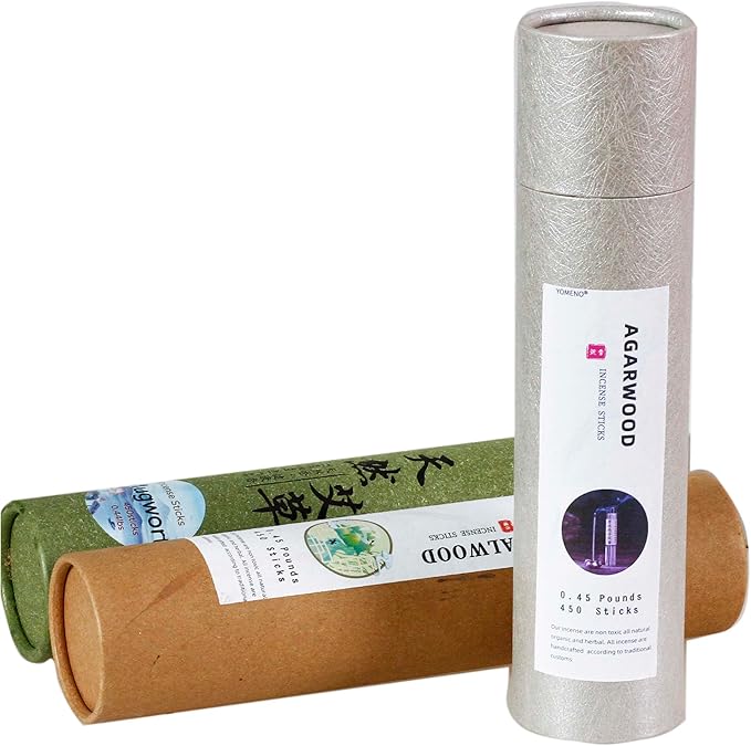 Agarwood Incense Sticks with Holder for Aromatherapy and Energy Clearing Stress Relief (Agarwood)