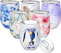 THILY Wine Tumbler Stainless Steel Insulated Stemless Wine Glass with Lid and Straw, Cute Cup Keep Cold for Coffee, Cocktails, Special Collection, Penguin