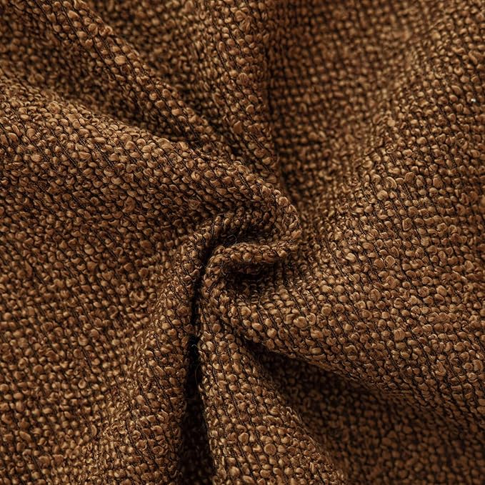Foindtower Decorative Textured Boucle Throw Pillow Covers Accent Solid Pillow Cases Neutral Soft Cozy Couch Cushion Case for Chair Sofa Bedroom Living Room Home Decor 20x20 Inch,1PC,Hazel Brown