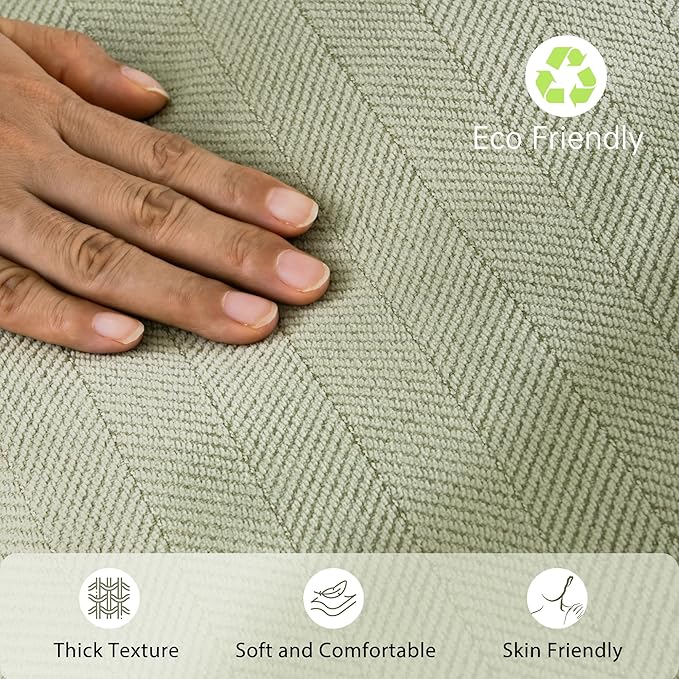 ZWJD Sage Green Pillow Covers 20x20 Set of 2 Chenille Throw Pillow Covers with Elegant Design Soft and Luxurious Decorative Throw Pillows for Couch, Bed, and Home Decor