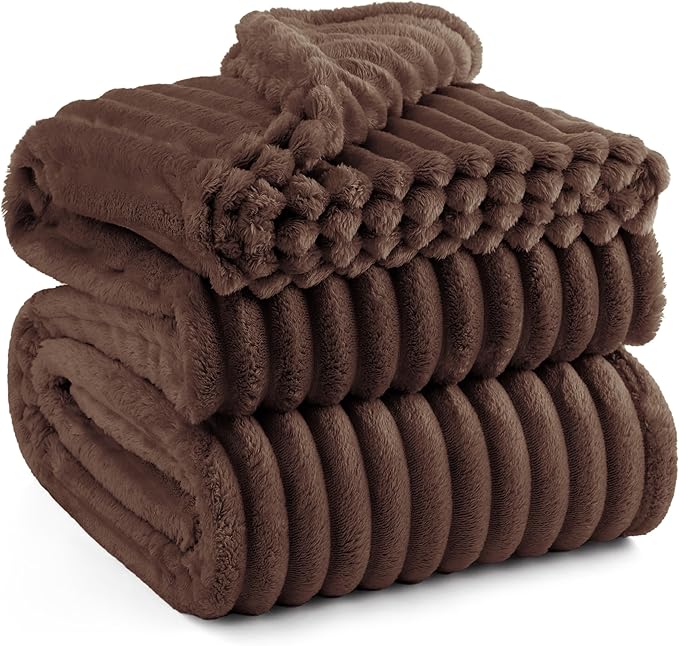 Bedsure GentleSoft Fondue Fudge California King Size Blanket for Bed - Cozy Soft Blankets for Women, Cute Small Fleece Throws for Girls, Birthday Gifts for Women, 102x96 Inches