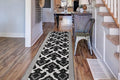 Custom Length Cut to Size Fleur de Lis Inspired Carpet Runner Rug for Hallways, Non Slip Rubber Backed, 31 inch Wide X Customized Length, Royal Grey, 31 inch X 30 feet