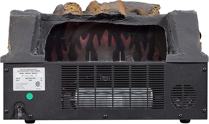 duraflame® Electric Log Set 1,000 Sq Ft Infrared Heater, Faux Logs Insert with LED Flames for Existing Fireplaces, Crackling Sounds, Remote Control Included