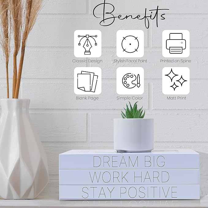 Decorative Books for Home Decor - Faux for decoration Coffee Table | Book Shelf Decor | Entryway | Console Table - Modern Luxury Designer Books Decor Set - Decorative for Display