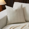 Floral Pillow Covers 24x24 Pillow Cover Block Print Couch Pillows for Living Room Decorative Neutral Accent Throw Pillow Covers, 1PC, Light Taupe