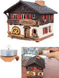Ceramic Miniature House of The Original Bakery in Bavaria Germany, Tea Light Candle Holder Home Decor Handmade from Clay Tiny House