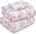 RUVANTI 100% Cotton Twin XL Sheet Sets, 3 Pieces, Soft & Breathable Percale Weave Bedding, Deep Pocket 16", Hotel Standard, Crisp Cool Feel, Durable, Perfect Size Floral Sheets, Bloomex