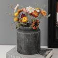 Farmhouse Vase for Home Decor, Vintage Rustic Terracotta Flower Vase Suitable for Home Decor, Living Room, Shelf, Dining Table. 7IN（Frosted Dark Blue） ZSHLXM