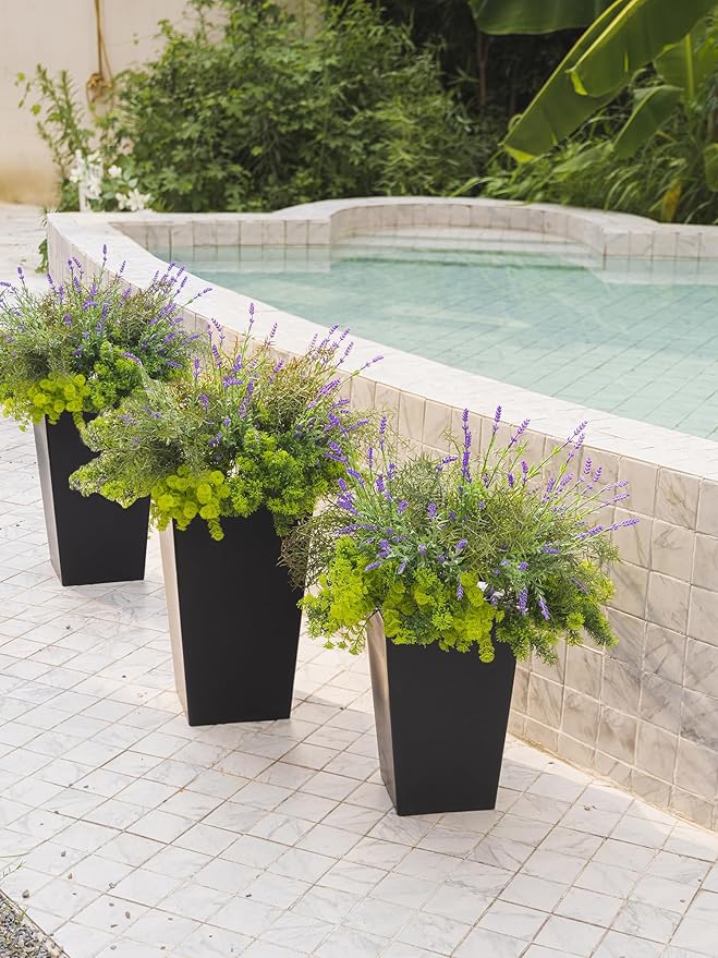 PARTY JOY 17 Bunches Fake Plants Outdoor, Fake Bushes UV Resistant Artificial Flowers Greenery Shrubs Faux Greenery for Outdoor Garden Patio Front Porch Yard Decor