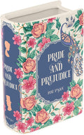 Steel Mill & Co Original Book-Shaped Decorative Vase, Ceramic Vases for Home Decor, Cute Bookshelf Decor, Unique Vase for Book Lovers (Large - Pride and Prejudice)