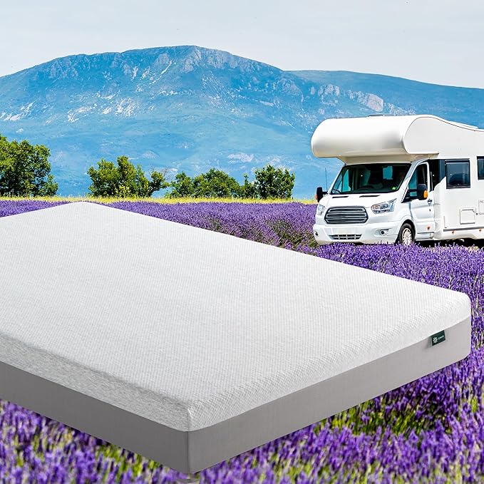ZINUS 8 Inch Ultima RV Memory Foam Mattress [New Version], Short Queen, Fiberglass Free, Medium Firm Feel, Breathable Memory Foam, Certified Safe Foams & Fabric, Mattress in A Box