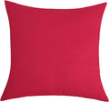 TangDepot Handmade Decorative Solid 100% Cotton Canvas Throw Pillow Covers/Pillow Shams, (28"x28", Watermelon Red), 1 Count (Pack of 1)