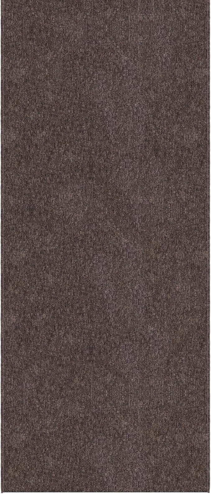 Ottomanson 2' x 10' Ultra-Thin Hallway Runner Rug - Durable Non-Slip Carpet for High-Traffic Areas - Fits Under Doors for Seamless Entry - Ideal for Kitchen, Entryway, Bedroom & Living Room, Brown