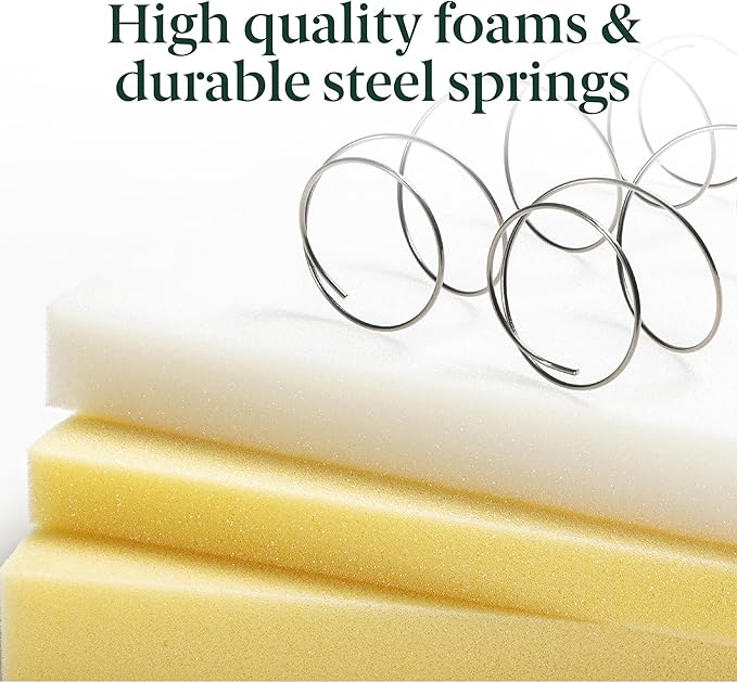 ZINUS 10 Inch Foam and Spring Hybrid Mattress [New Version], Full, Fiberglass Free, Medium Firmness, Durable Support, Certified Safe Foams & Fabric, Mattress in A Box