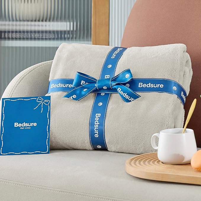 Bedsure GentleSoft Fleece Bed Blankets Full Size Linen - Soft Lightweight Plush Fuzzy Cozy Luxury Blanket Microfiber, 84x90 inches