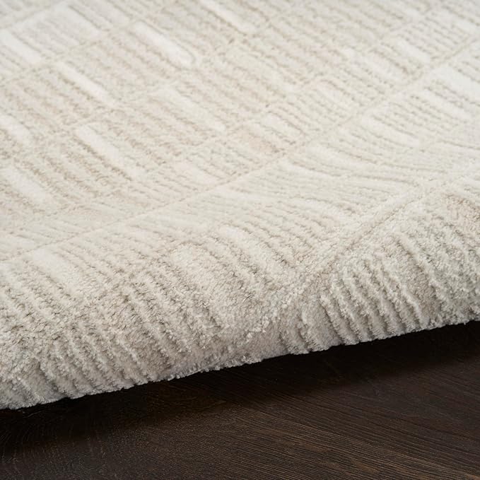 Nourison Nordic Ivory 5' x 7' Scandinavian Area Rug - Easy Clean, Non Shedding, Bed Room, Living Room, Dining Room, Kitchen (5' x 7')
