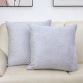 2 Packs Throw Pillow Covers, Neutral Decorative Couch Pillow Cover for Living Room Bed Sofa Rustic Farmhouse Boho Home Decor, Soft Plush Cushion Case Slipcover (Gray, 22"x 22")